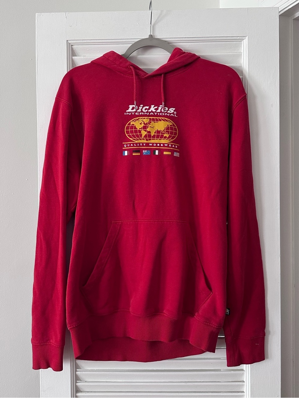 Title: Dickies Skateboarding “International” Hoodie — Size S — Crimson Red